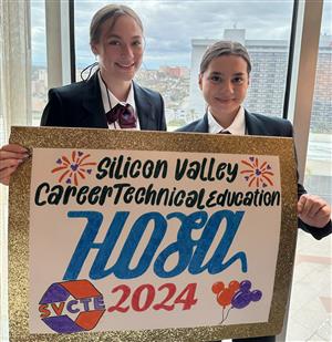 Students from Silicon Valley Career Technical Education attending the 2024 HOSA State Competition